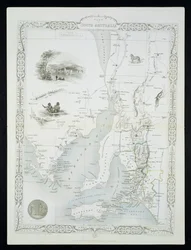 Teil von Südaustralien, aus einer Serie von Weltkarten veröffentlicht von John Tallis und Co, New York und London, 1850er Jahre
